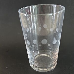 Vintage Clear Glass with Etched Dots